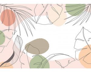 Fotobehang Minimalistisch Design in Zachte Pastelkleuren