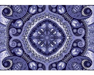 Paars mozaïekpatroon, abstract fotobehang met een artistieke en eigentijdse uitstraling.