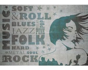 Fotobehang met een muziek bord, perfect voor muziekliefhebbers.