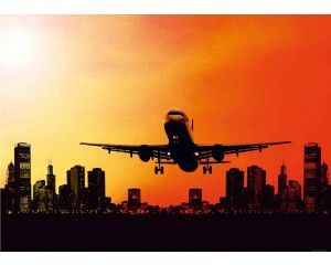 Fotobehang Nachtvlucht