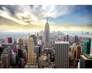 Skyline van New York, stedelijk fotobehang met wolkenkrabbers en een moderne uitstraling.