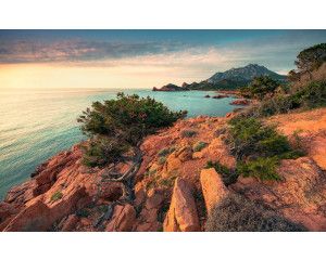 Paradiso Baia di Gairo Sardinië met een prachtig uitzicht op het landschap.