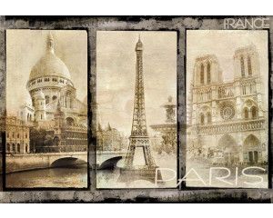 Eiffeltoren fotobehang, met een vintage uitstraling van het iconische Parijse monument, perfect voor liefhebbers van Frankrijk.