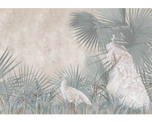 Fotobehang Pauwen in Tropische Oase 