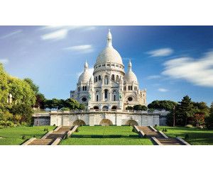 Fotobehang van de Sacré-Coeur op de Montmartre in Parijs, iconisch gebouw.