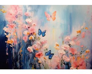 Fotobehang Schilderachtige Klaprozen