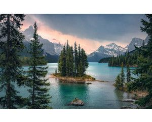 Spirit Island op Maligne Lake in Jasper National Park, Alberta Canada.