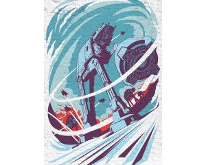 Star Wars Hoth-gevecht fotobehang, een klassieke scène voor Star Wars-fans.