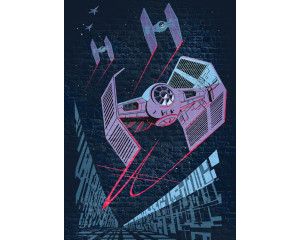 Star Wars fotobehang van de Tie Fighter, ideaal voor de sci-fi kinderkamer.