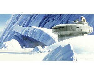 Star Wars Hoth Echo Base fotobehang, met de iconische basis in actie.
