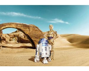 Fotobehang van verloren droids uit Star Wars, perfect voor een Star Wars-thema kamer.