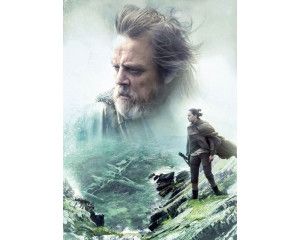 Fotobehang van Star Wars: The Last Jedi, met een epische ruimtegevechtsscène.