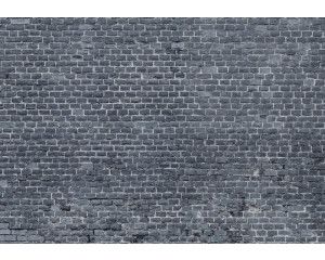 Donkergrijze bakstenen muur, weergegeven met een realistische textuur voor een moderne en industriële uitstraling.