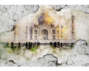 Fotobehang van de Taj Mahal, indrukwekkend en historisch.