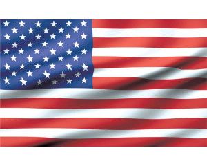 Fotobehang met de vlag van de Verenigde Staten, een symbool van Amerika.