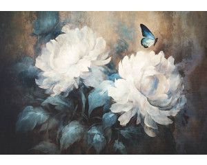 Fotobehang Witte Bloemen