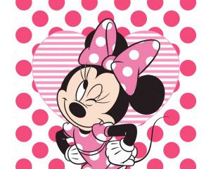 Minnie Mouse Disney fotobehang, kleurrijk en speels, ideaal voor de meisjeskamer.