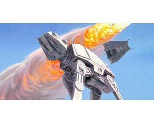 Star Wars Hoth Battle fotobehang met AT-AT's in actie, perfect voor een Star Wars thema kamer.