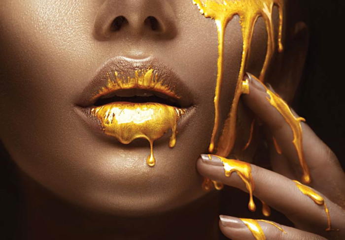 Fotobehang Gouden Vrouw