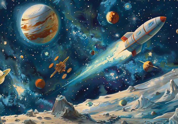 Fotobehang Space Adventure