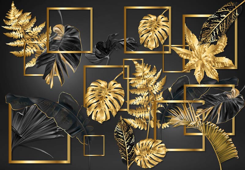 ReWallpaper 44,5 cm x 12 m behang zwart goud zelfklevend fotobehang