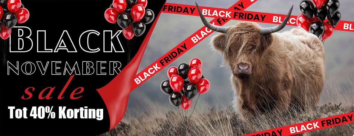 Fotobehang Black Friday tot wel 40% korting